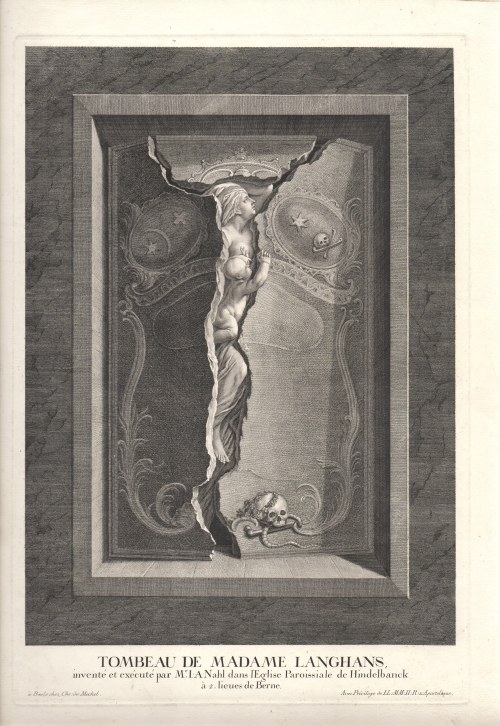 Christian von Mechel (Basel, 1737 - Berlino, 1817), Tombeau de Madame Langhans, after Johann August Nahl