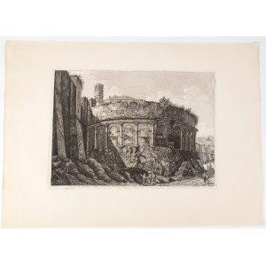 Luigi Rossini (Ravenna, 1790 - Roma, 1857), Veduta dell'Avanzo dell'Anfiteatro Castrense 1822