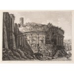 Luigi Rossini (Ravenna, 1790 - Roma, 1857), Veduta dell'Avanzo dell'Anfiteatro Castrense 1822