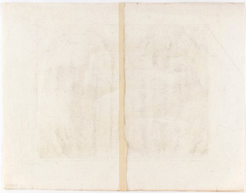 Luigi Rossini (Ravenna, 1790 - Roma, 1857), Veduta dei grandiosissimi avanzi del Tempio di Giove,dal volgo il frontespizio di Nerone sul Monte Quirinale negl'orti Colonna