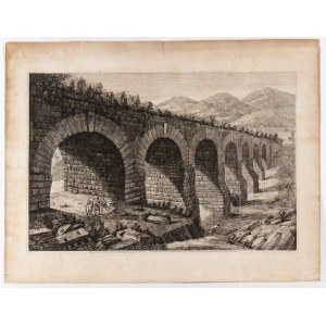 Luigi Rossini (Ravenna, 1790 - Roma, 1857), Veduta del Ponte di Nona fuori di Porta Maggiore, 9. miglia da Roma