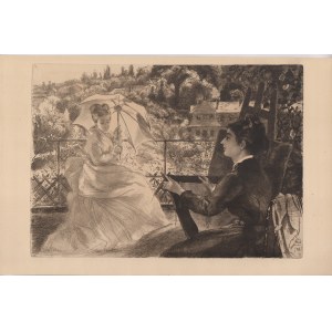 Félix Bracquemond (1833 - 1914), La Terrasse de la Villa Brancas