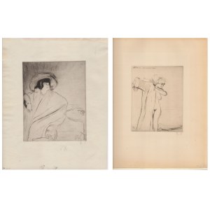 Louis Legrand (1863–1951), „Eine sitzende Frau“ | „Eine Frau beim Anziehen“