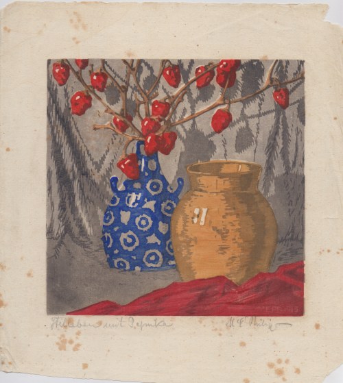 Martin Erich Philipp (Zwickau, 1887 - 1978), Vase with Peppers