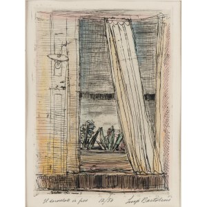 LUIGI BARTOLINI (Cupramontana, 1892 - Roma, 1963), The windowsill in bloom 1941