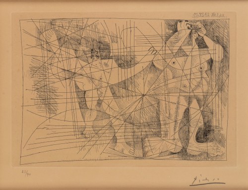 PABLO PICASSO (Málaga, 1881 - Mougins, 1973), Couple, from La Magie Quotidienne 1968