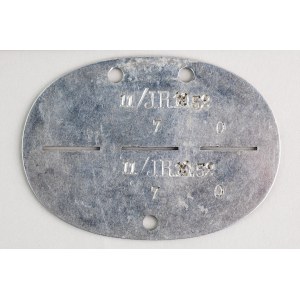 Germany Third Reich Foto of the Owner and Wehrmacht Dog Tag 11/JR