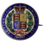 United Kingdom, Enamel Badge/Brooch with colorful enamel, XIX cent., Silver