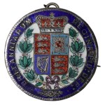 United Kingdom, Enamel Badge/Brooch with colorful enamel, XIX cent., Silver