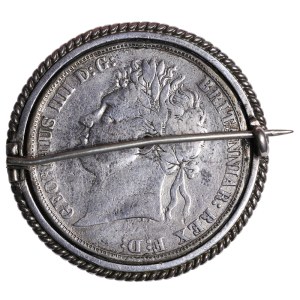 United Kingdom, Enamel Badge/Brooch with colorful enamel, 1821 year, Silver