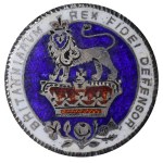 United Kingdom, Enamel Badge/Brooch with colorful enamel, 1826 year, Silver