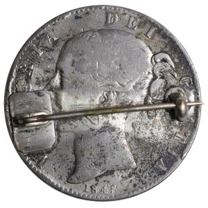 United Kingdom, Enamel Badge/Brooch with colorful enamel, 1840's, Silver