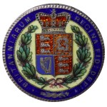 United Kingdom, Enamel Badge/Brooch with colorful enamel, 1840's, Silver