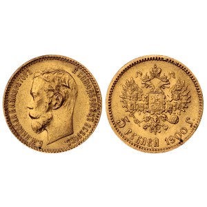 Russian Empire, 5 Roubles, 1900 year, (FZ)