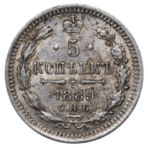 Russian Empire, 5 Kopecks, 1889 year, SPB-AG
