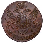 Cesarstwo Rosyjskie, 5 kopiejek, rok 1781, (EM)