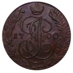 Russian Empire, 5 Kopecks, 1790 year, AM, PCGS, MS 62 BN