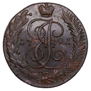 Cesarstwo Rosyjskie, 5 kopiejek, rok 1791, (AM)