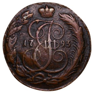 Cesarstwo Rosyjskie, 5 kopiejek, rok 1793, KM