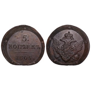 Russian Empire, 5 Kopecks, 1805 year, (КМ)