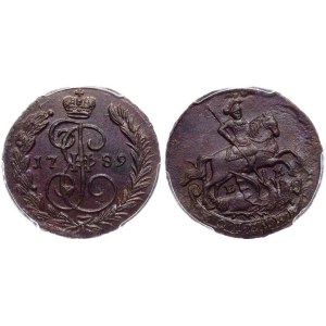 Russian Empire, 1 Kopeck, 1789 year, EM, PCGS, MS 63 BN