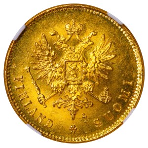 Impero russo, Finlandia, 20 markka, 1910, L, NGC, MS 63