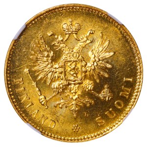 Russian Empire, Finland, 20 Markkaa, 1911 year, L, NGC, MS 62
