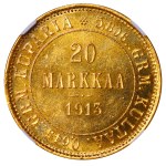 Russian Empire, Finland, 20 Markkaa, 1913 year, S, NGC, MS 62