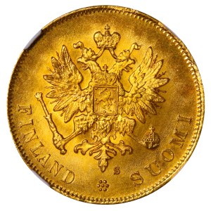 Russian Empire, Finland, 10 Markkaa, 1913 year, S, NGC, MS 65