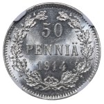 Impero russo, Finlandia, 50 penni, 1914, S, NGC, MS 64