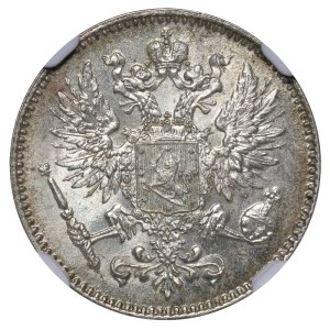 Russian Empire, Finland, 50 Pennia, 1914 year, S, NGC, MS 66