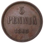 Russian Empire, 5 Pennia, 1865 year
