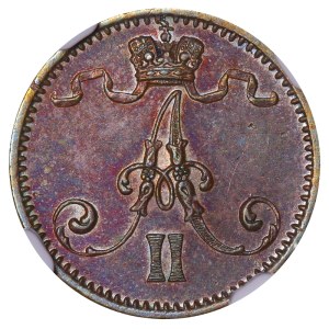 Russian Empire, Finland, 1 Penni, 1873 year, NGC, MS 61 BN