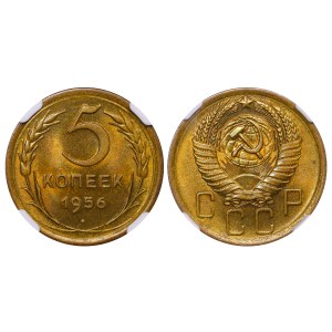 Sowjetunion, 5 Kopeken, 1956, NGC, MS 63