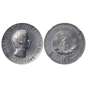 German Democratic Republic, 10 Mark, 1966 year, NGC, UNC Details (Cleaned)