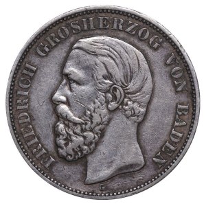 Velkovévodství Bádensko, 5 marek, rok 1900, G