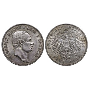 Kingdom of Saxony, 5 Mark, 1914 year, E