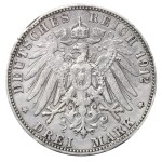 Velkovévodství Baden, 3 marky, rok 1912, G