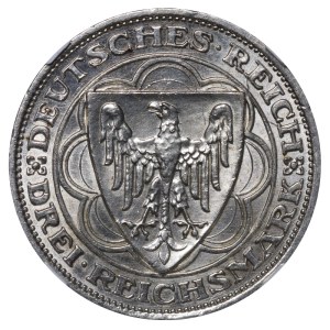 Weimar Republic, 3 Reichsmark, 1927 year, NGC, MS 61