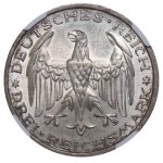 Germany, 3 Reichsmark, 1927 year, A, 400th Anniversary - Philipps University in Marburg, NGC, MS 64