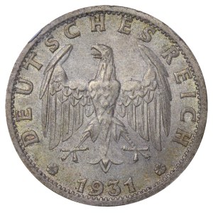 Weimar Republic, 3 Mark, 1931, A, NGC MS 62