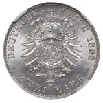 Kingdom of Prussia, 2 Mark, 1888 year, A, NGC, MS 62