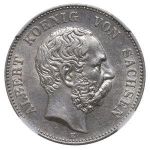 Kingdom of Saxony, 2 Mark, 1901 year, E, NGC, AU 55