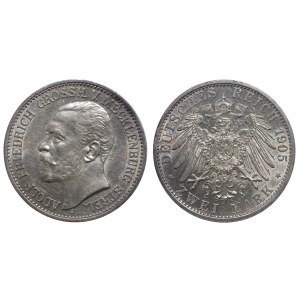 Velkovévodství Meklenbursko-Strelitz, 2 marky, rok 1905, A