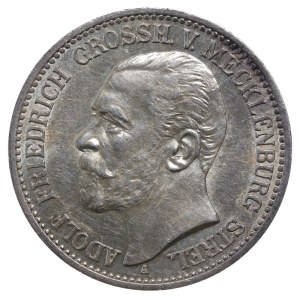 Velkovévodství Meklenbursko-Strelitz, 2 marky, rok 1905, A