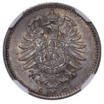 Německo, 50 pfennigů, rok 1875, C, NGC, MS 64