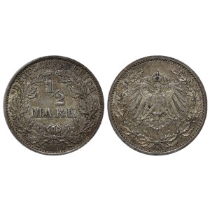 Germany, ½ Mark, 1914 year, A