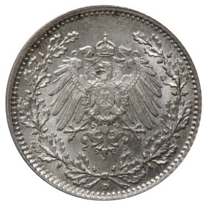 Germany, ½ Mark, 1916 year, D