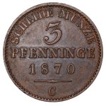 Pruské království, 3 pfenigy, rok 1870, C
