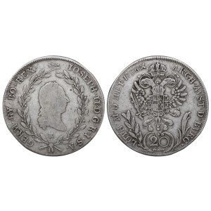 Austrian Empire, 20 Kreuzers, 1786 year, E